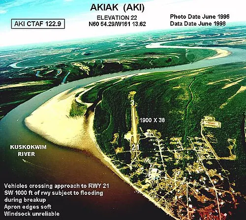 View of Akiak Airport
