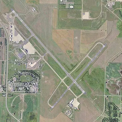 View of Bismarck Municipal Airport