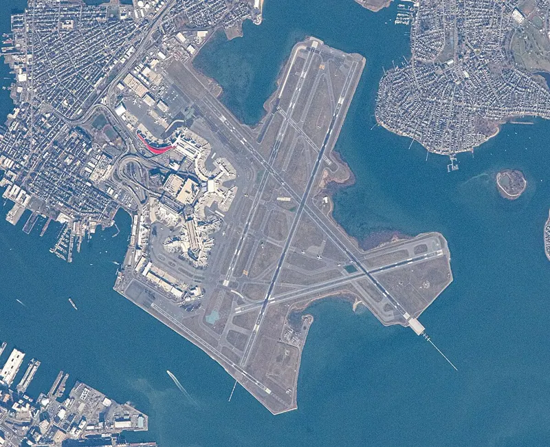 View of Boston Logan International Airport