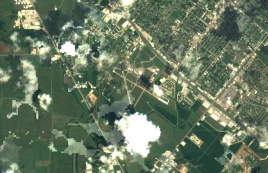 Historical satellite view of Jack Brooks Regional Airport · 2016–17 imagery