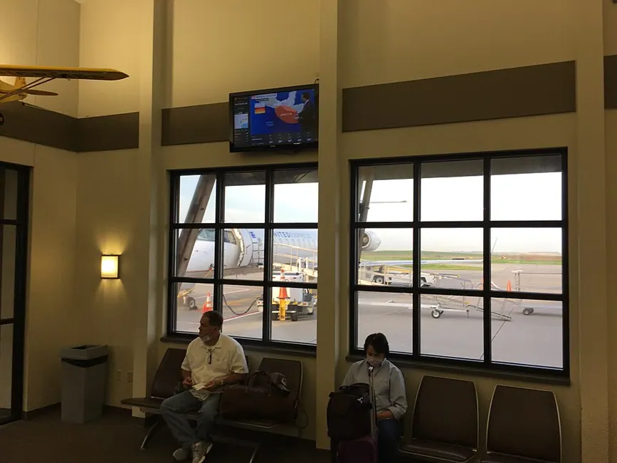 View of Dickinson Theodore Roosevelt Regional Airport