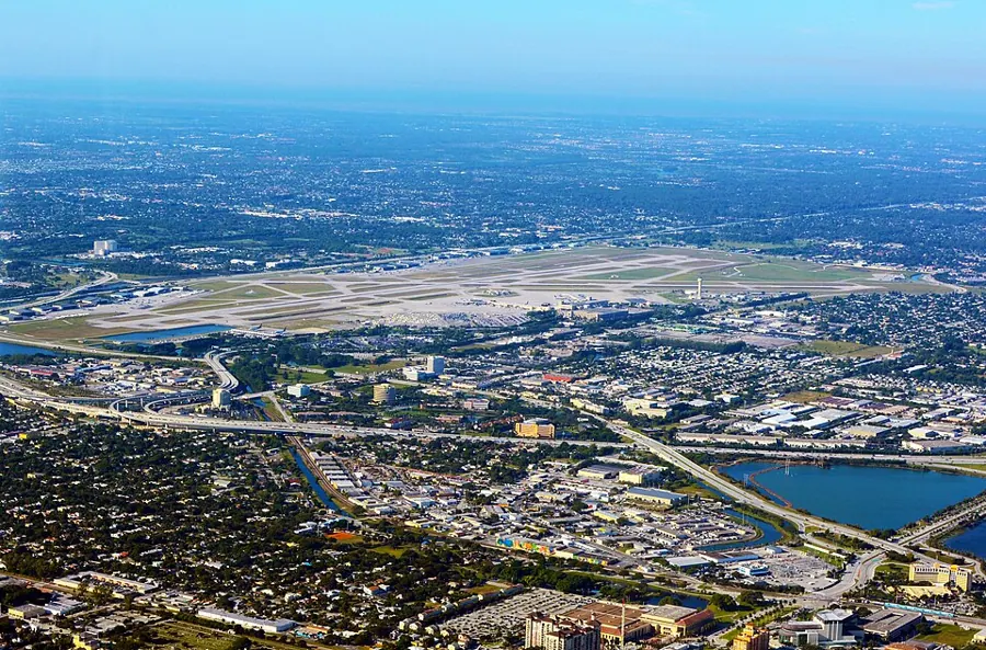 View of President Donald J. Trump International Airport