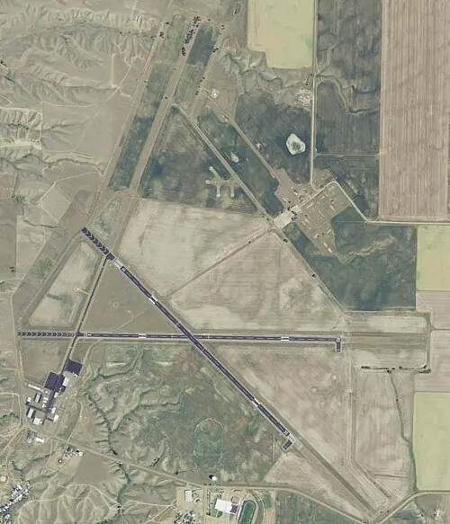 View of Glasgow Valley County Airport Wokal Field
