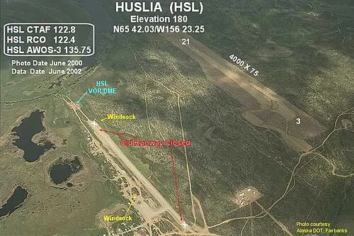View of Huslia Airport
