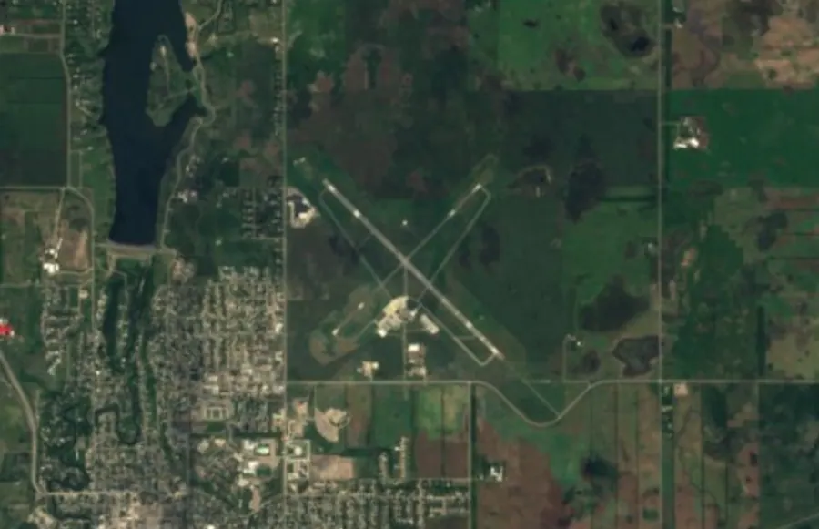 Historical satellite view of Jamestown Regional Airport · 2016–17 imagery