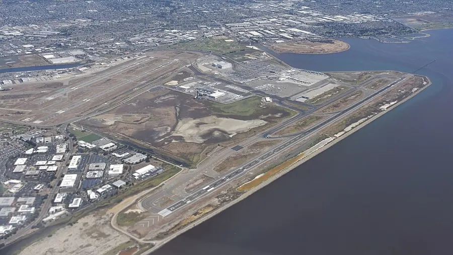 View of Oakland San Francisco Bay Airport
