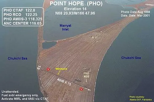 View of Point Hope Airport